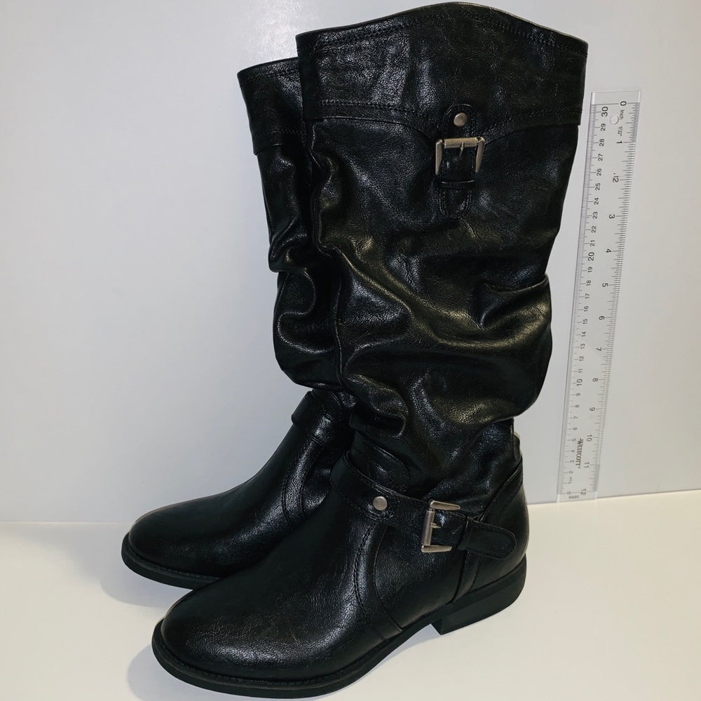 Knee high black boots